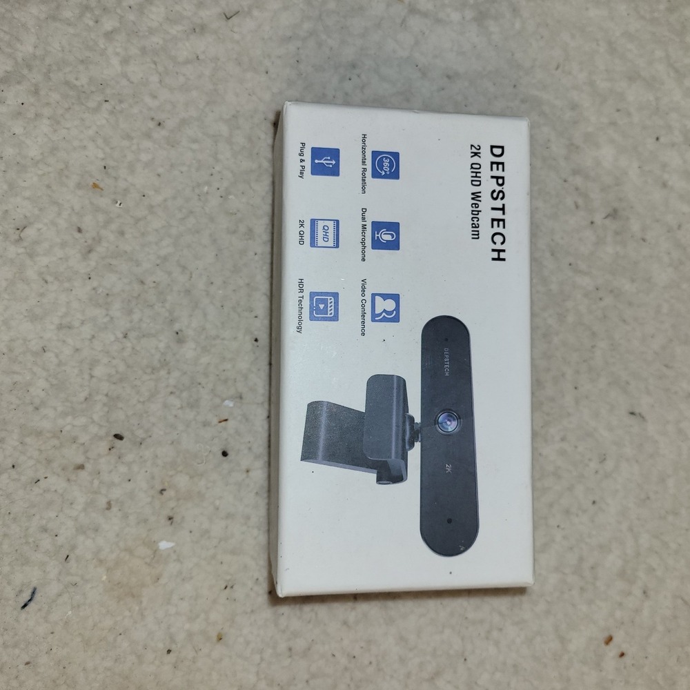 DEPSTECH 2K QHD Webcam with‎ Microphone, USB Web Camera, New